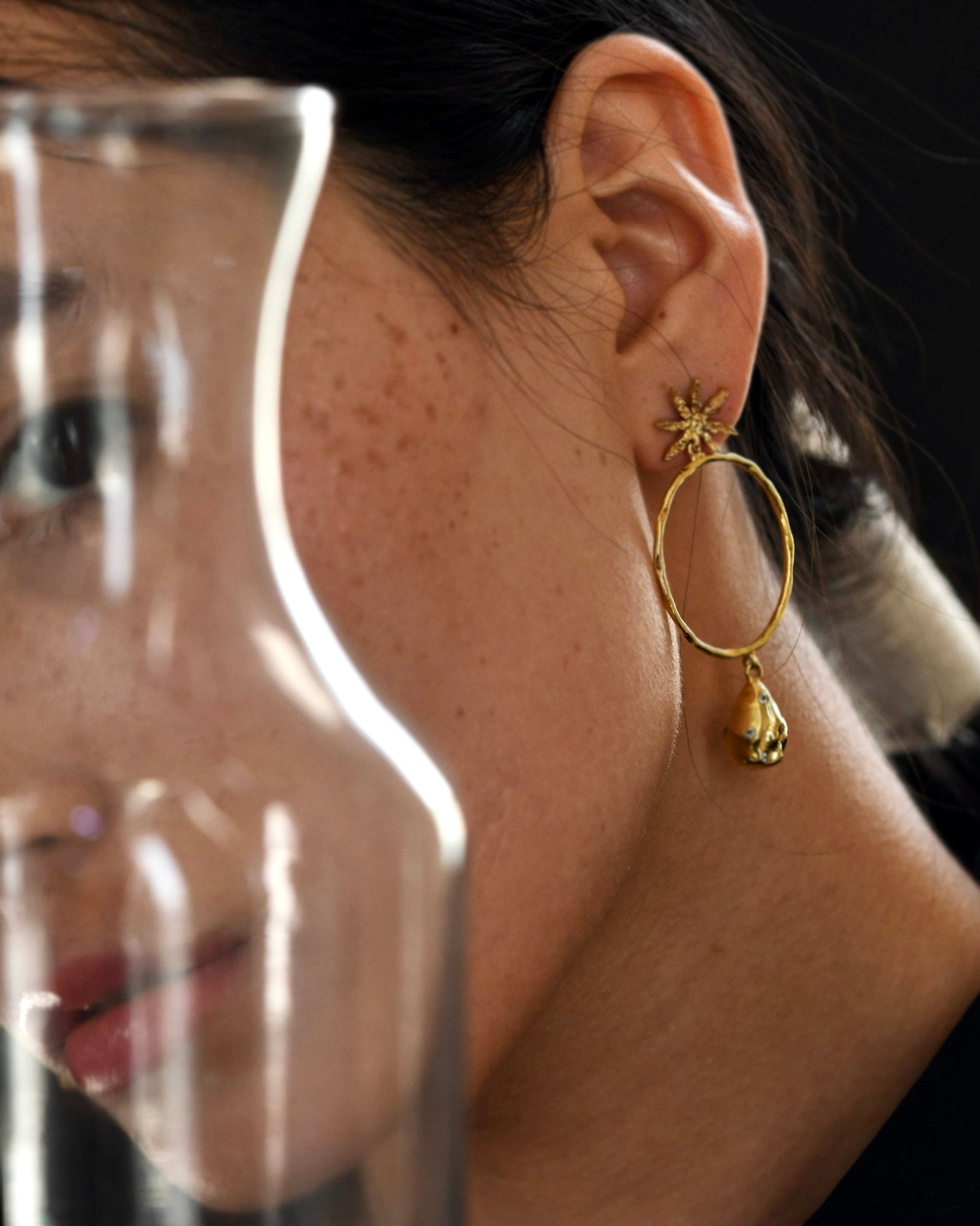 Pearl & Cinnamon Dangle Earrings - CiceroniEarringsThe Loom Art