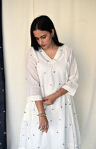 Pearl White Jamdani Phiran - CiceroniKurta, Everyday WearHouse of Moxa