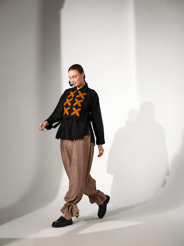 Pebble Shirt - Ochre - CiceroniWomen ShirtsStoique