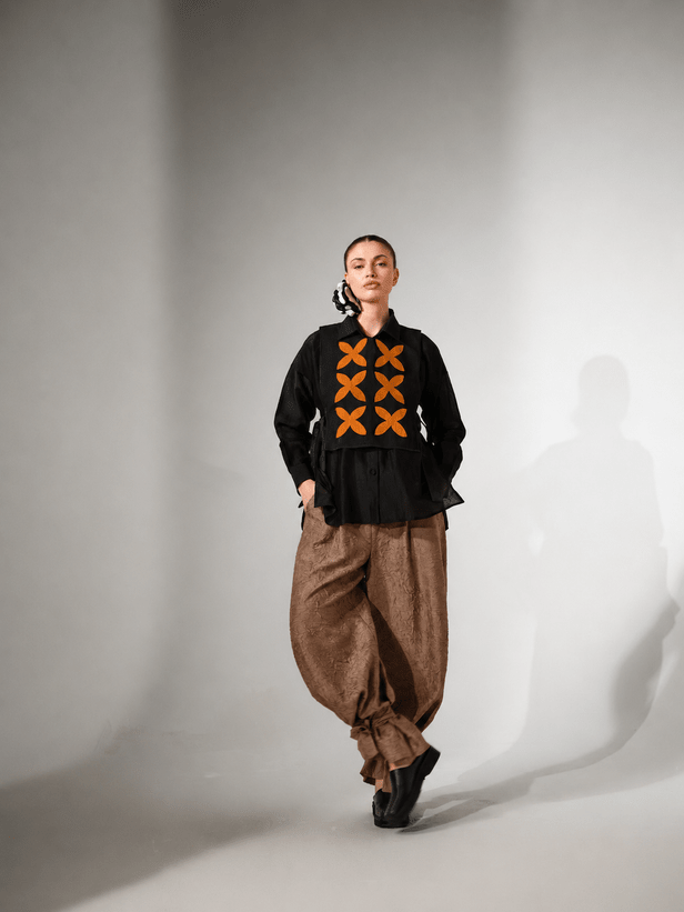 Pebble Shirt - Ochre - CiceroniWomen ShirtsStoique