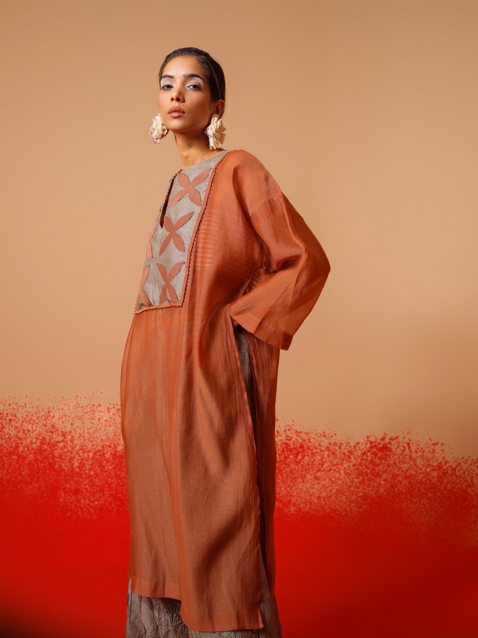 Pebble Tunic - Peach - CiceroniKurta, Everyday WearStoique