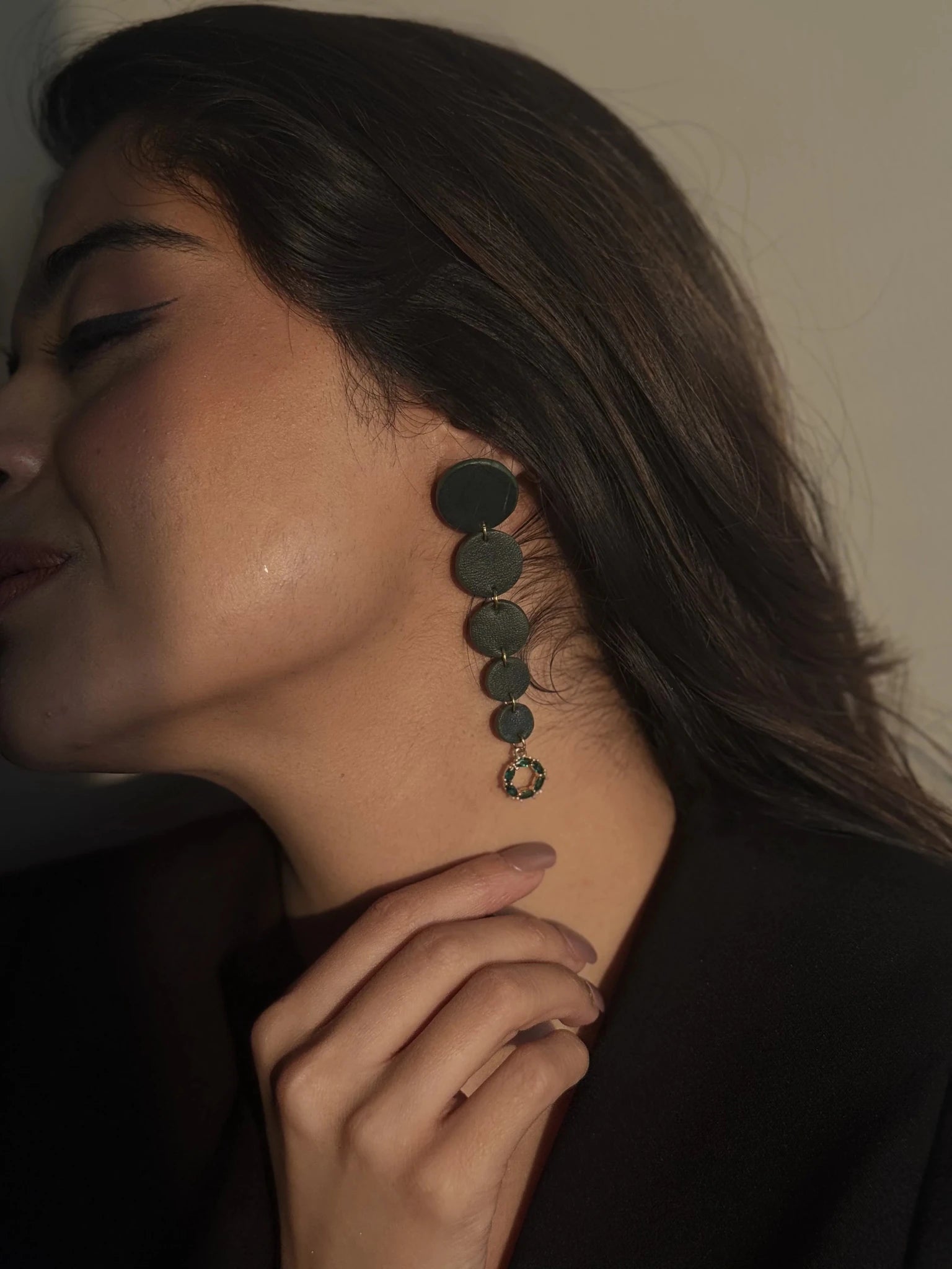 Peridot Danglers - CiceroniEarringsNoupelle