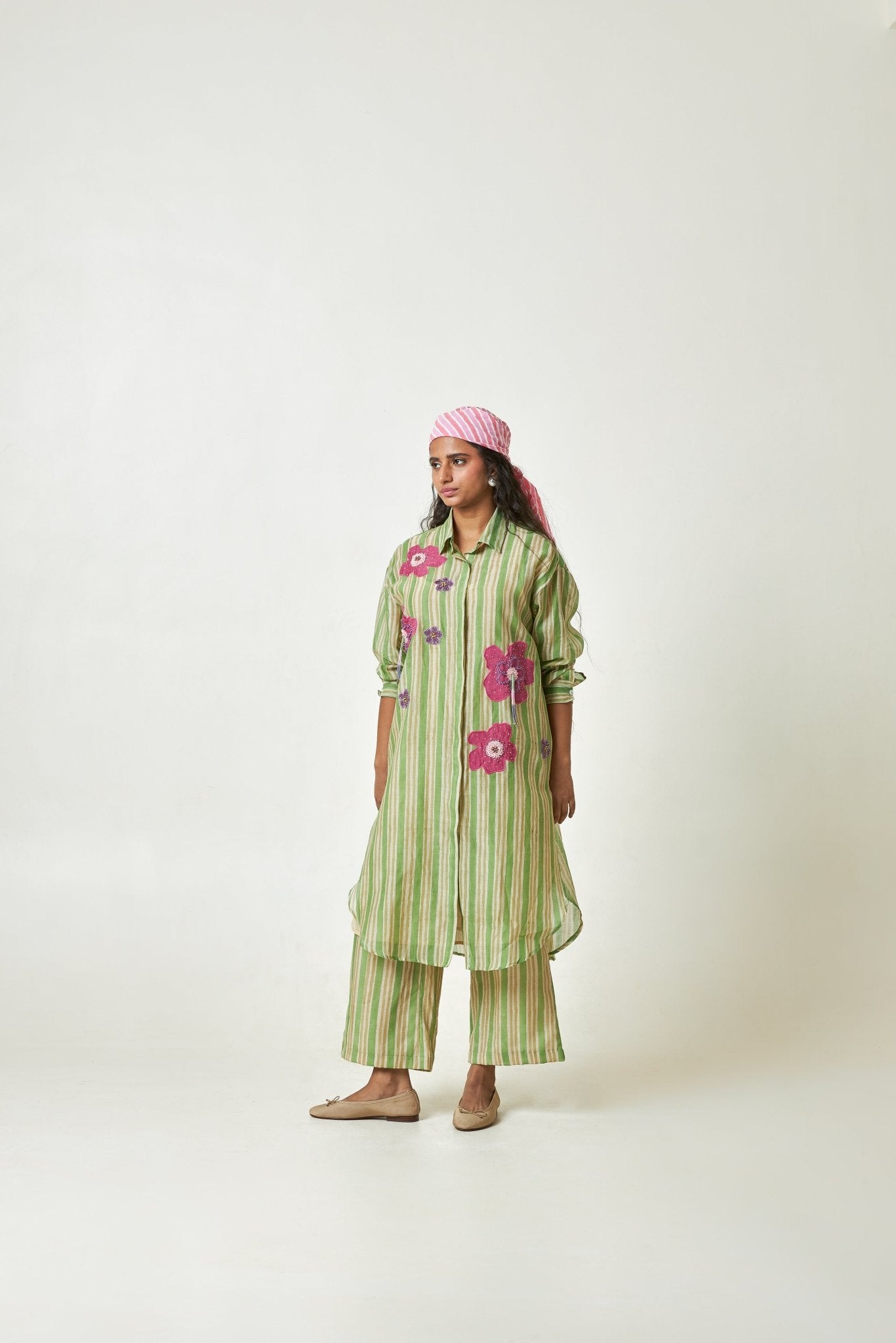 Petal Haze Block Printed Co-ord Set - CiceroniCo-ord SetPants and Pajamas
