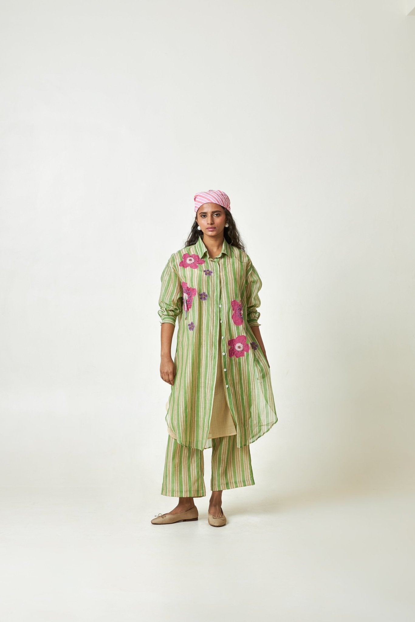 Petal Haze Block Printed Co-ord Set - CiceroniCo-ord SetPants and Pajamas