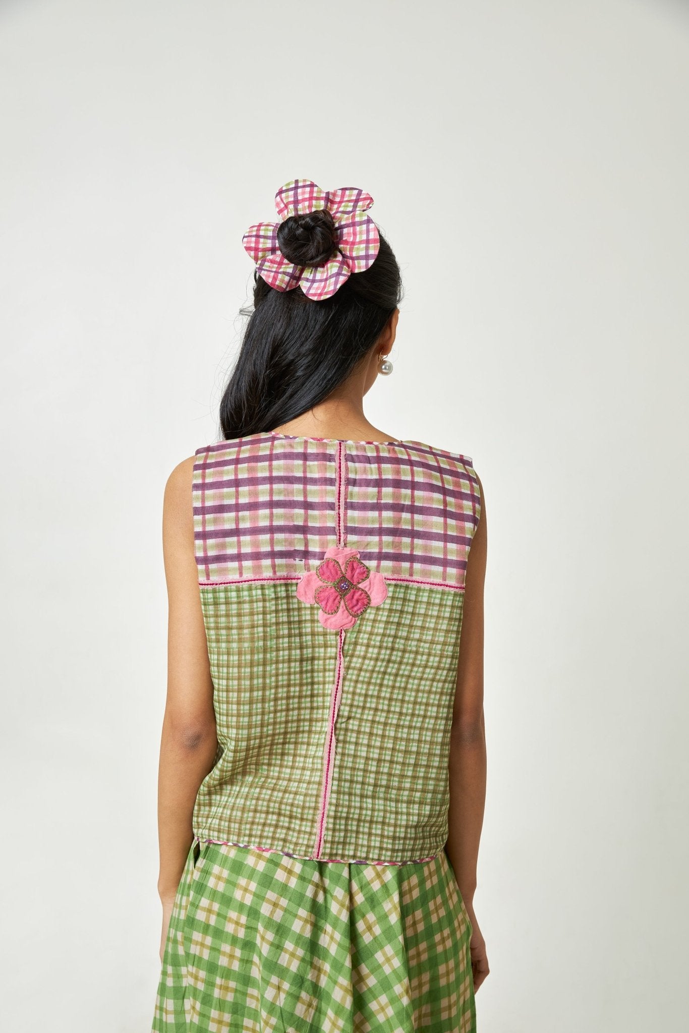 Petal Mosaic Block Printed Vest - CiceroniVestPants and Pajamas
