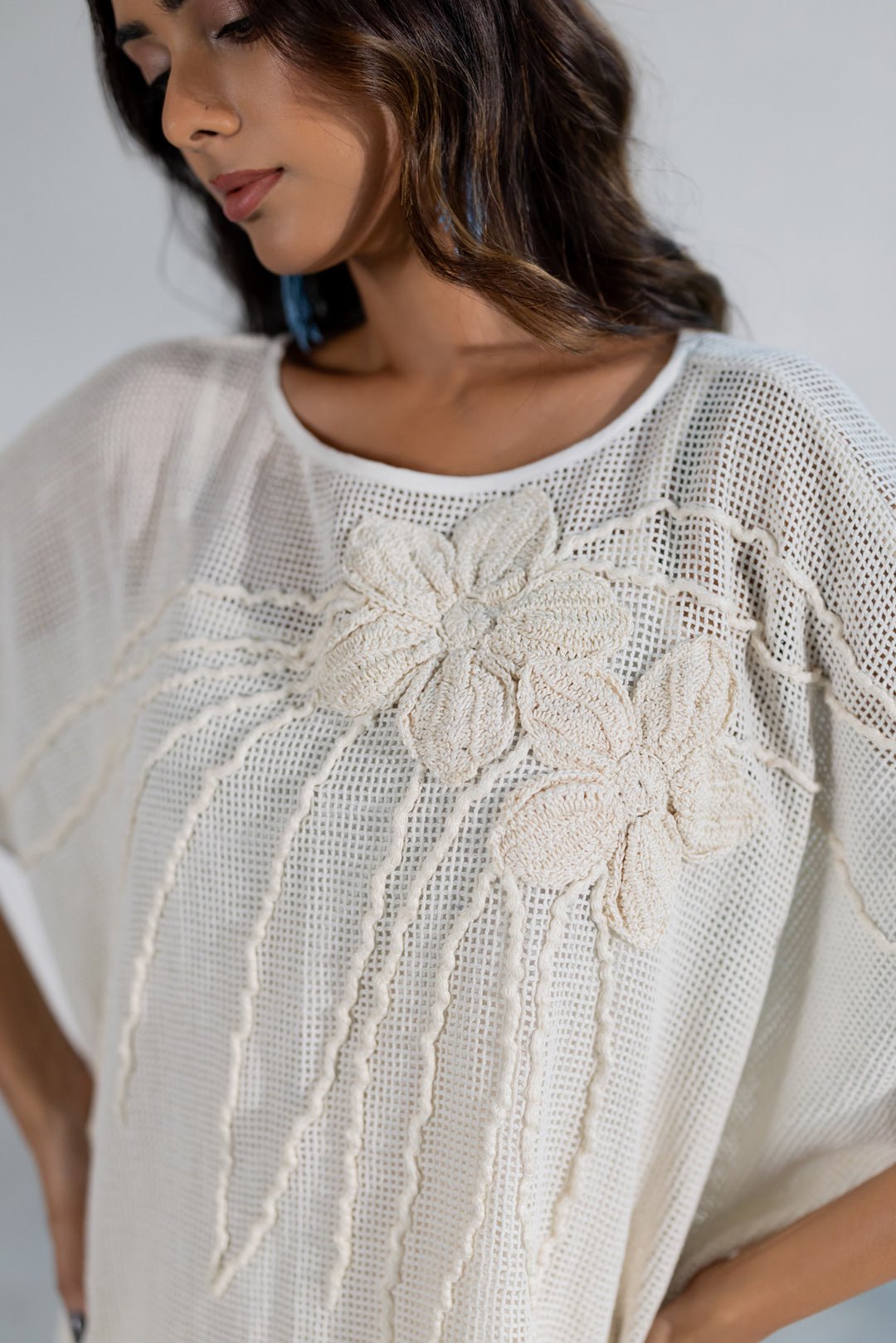 Petalwork Mesh Top - CiceroniTopsSilai Studio
