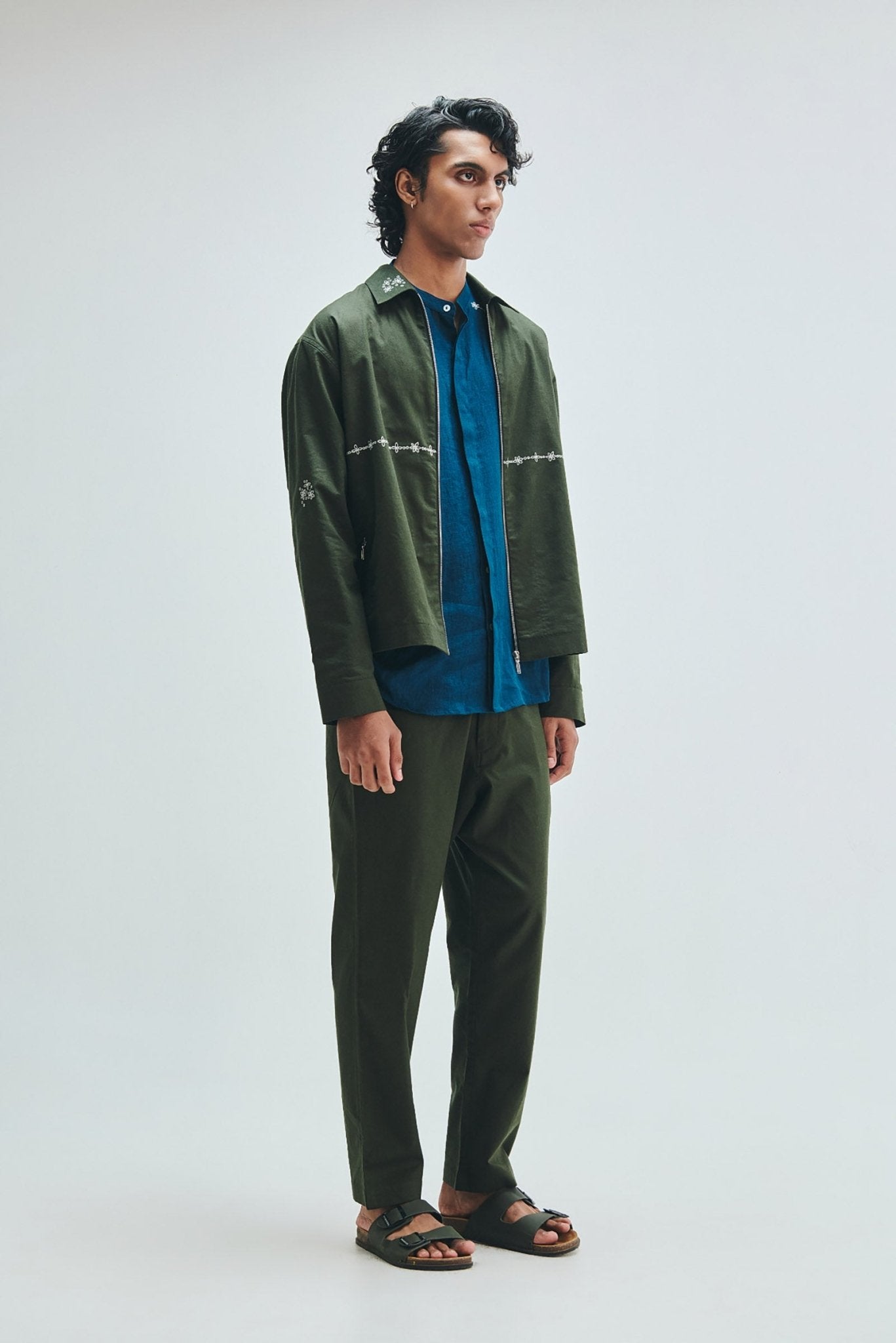 Pine Co-Linen Men's Track Jacket - CiceroniTrack JacketSaphed