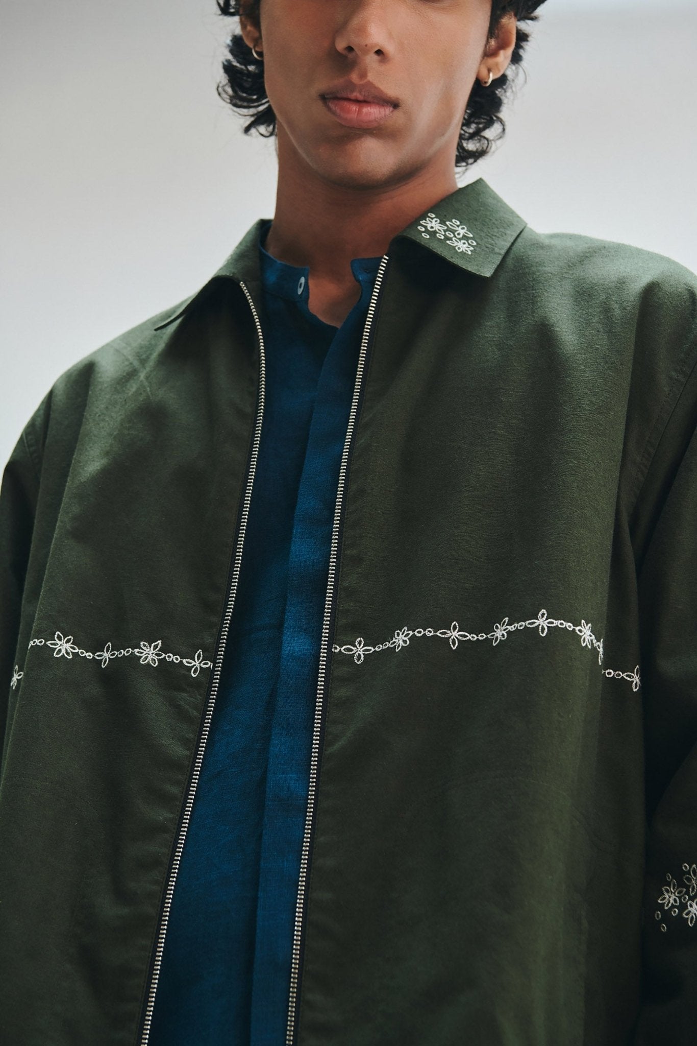 Pine Co-Linen Men's Track Jacket - CiceroniTrack JacketSaphed