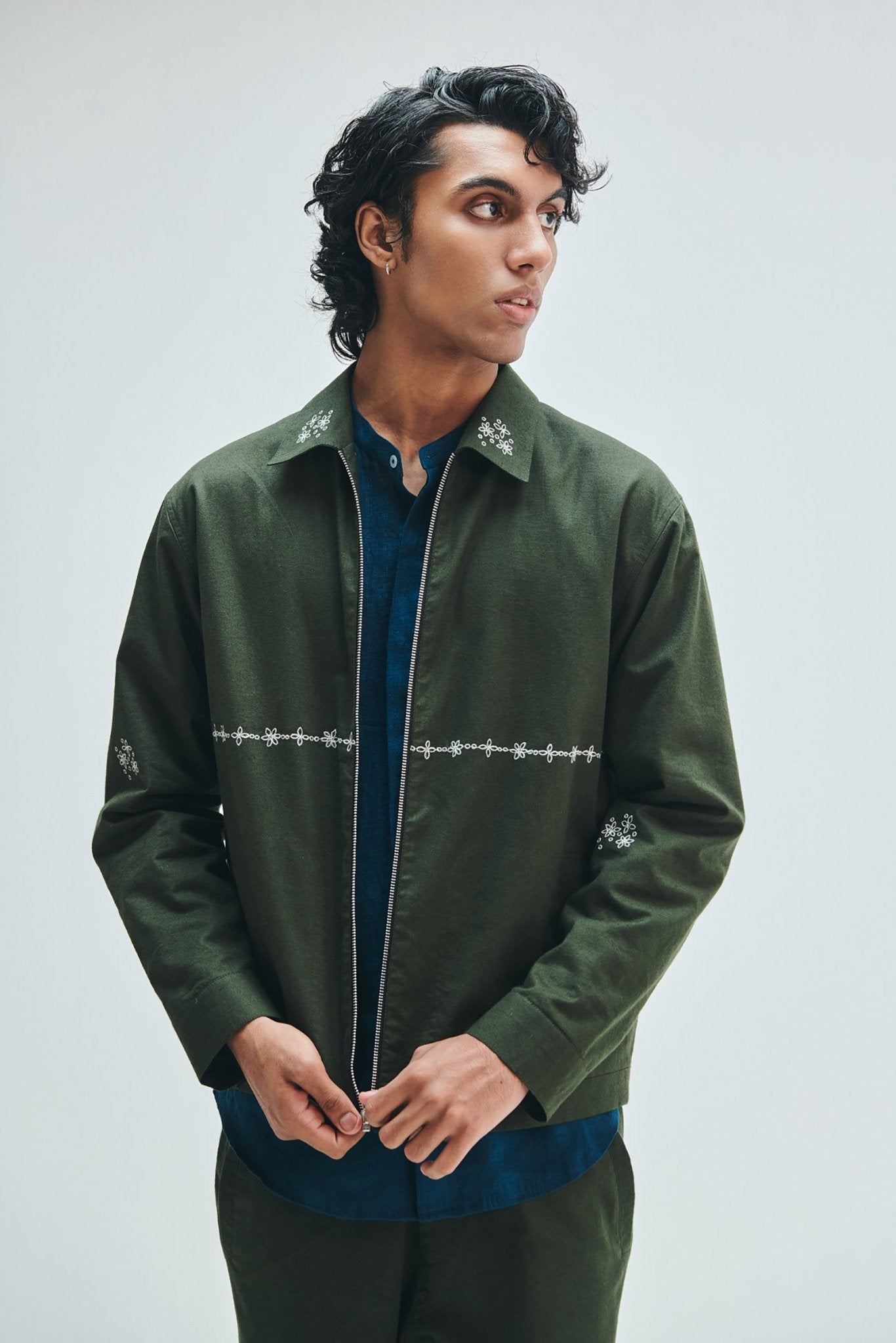 Pine Co-Linen Men's Track Jacket - CiceroniTrack JacketSaphed