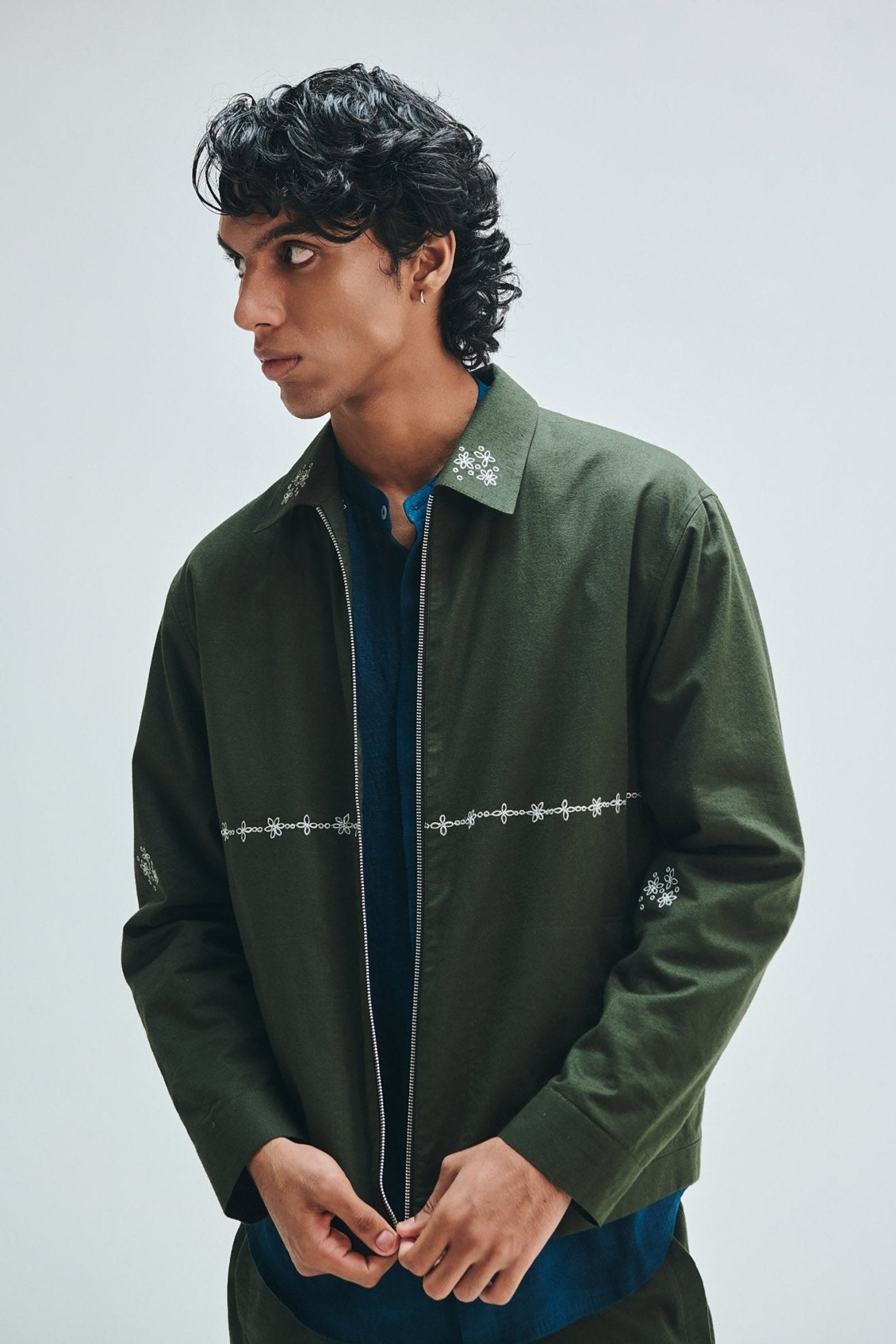 Pine Co-Linen Men's Track Jacket - CiceroniTrack JacketSaphed