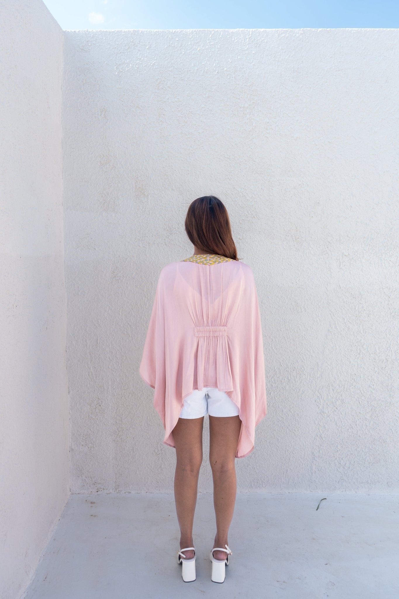 Pink Braided Short Cape - CiceroniCapeNeora