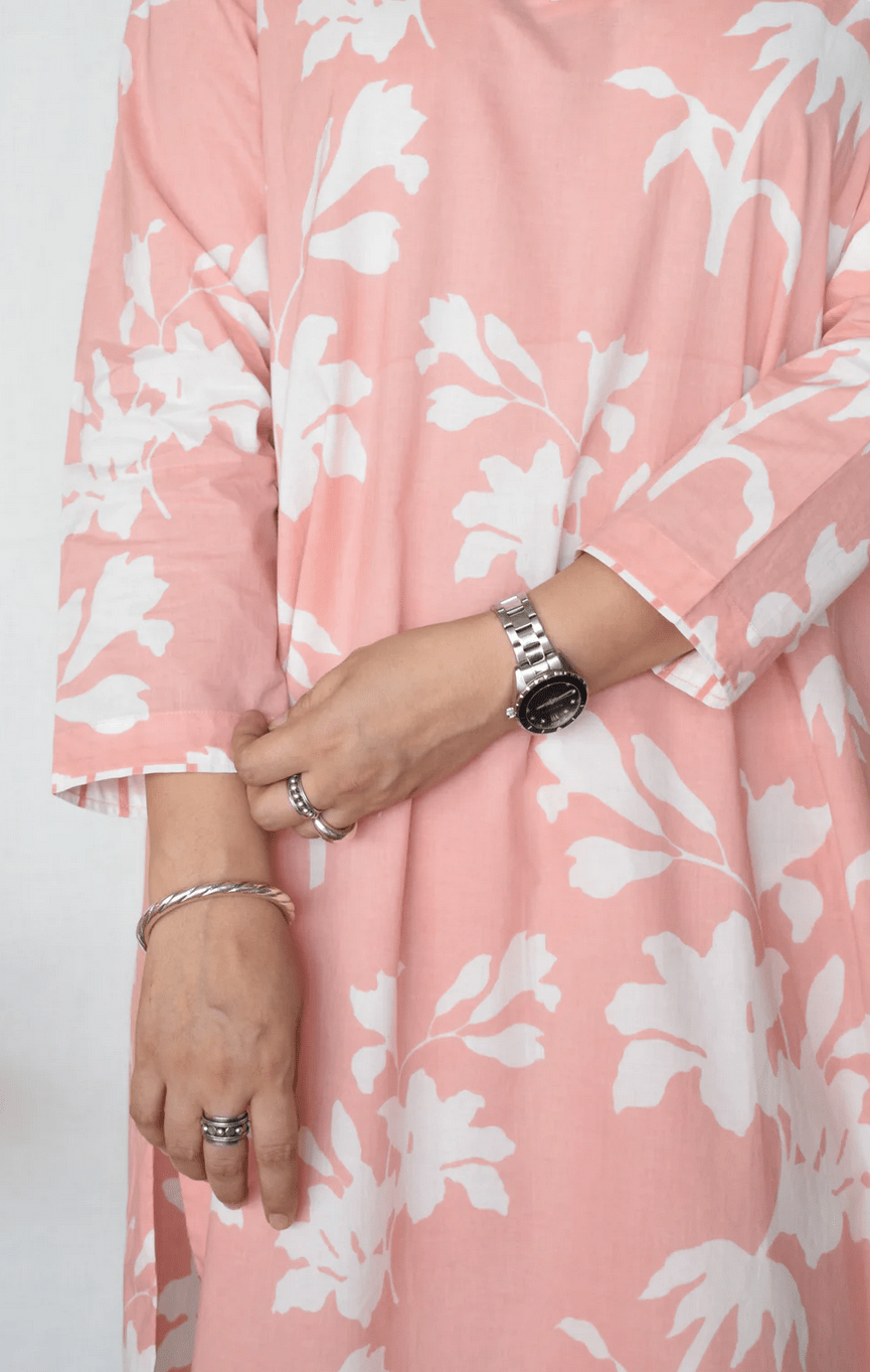 Pink Floral Co - ord Set - CiceroniKurta Set, Everyday WearHouse of Moxa