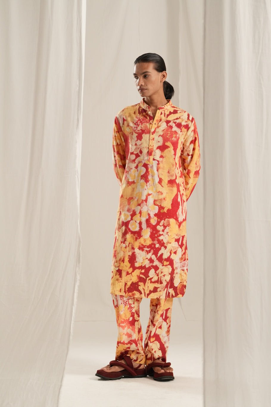 Pink Floral Kurta Set - CiceroniKurta Set, Festive WearTil