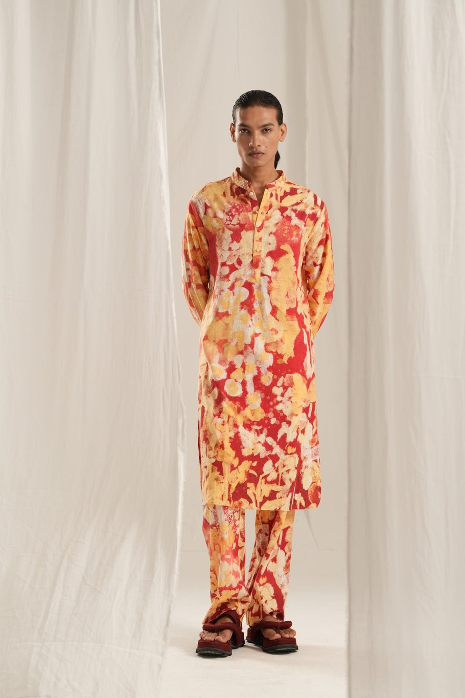 Pink Floral Kurta Set - CiceroniKurta Set, Festive WearTil