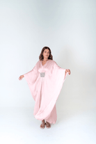 Pink - Green Braided Long Kaftan - RTS - CiceroniKaftanNeora by NC