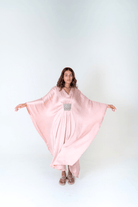 Pink - Green Braided Long Kaftan - RTS - CiceroniKaftanNeora by NC