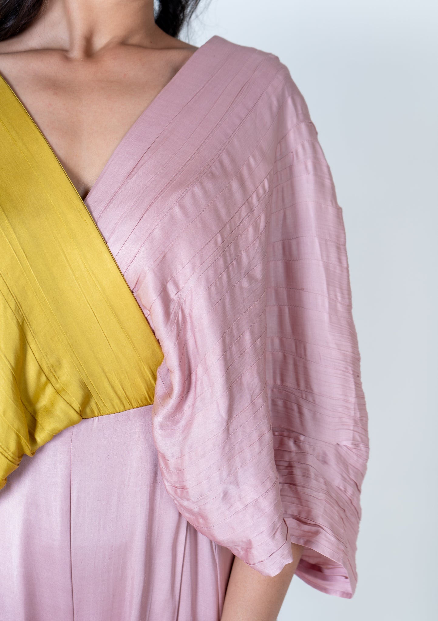 Pink - Yellow Color - Blocked Jumpsuit - CiceroniJumpsuitNeora