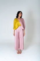 Pink - Yellow Color - Blocked Jumpsuit - CiceroniJumpsuitNeora