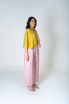 Pink - Yellow Color - Blocked Jumpsuit - CiceroniJumpsuitNeora