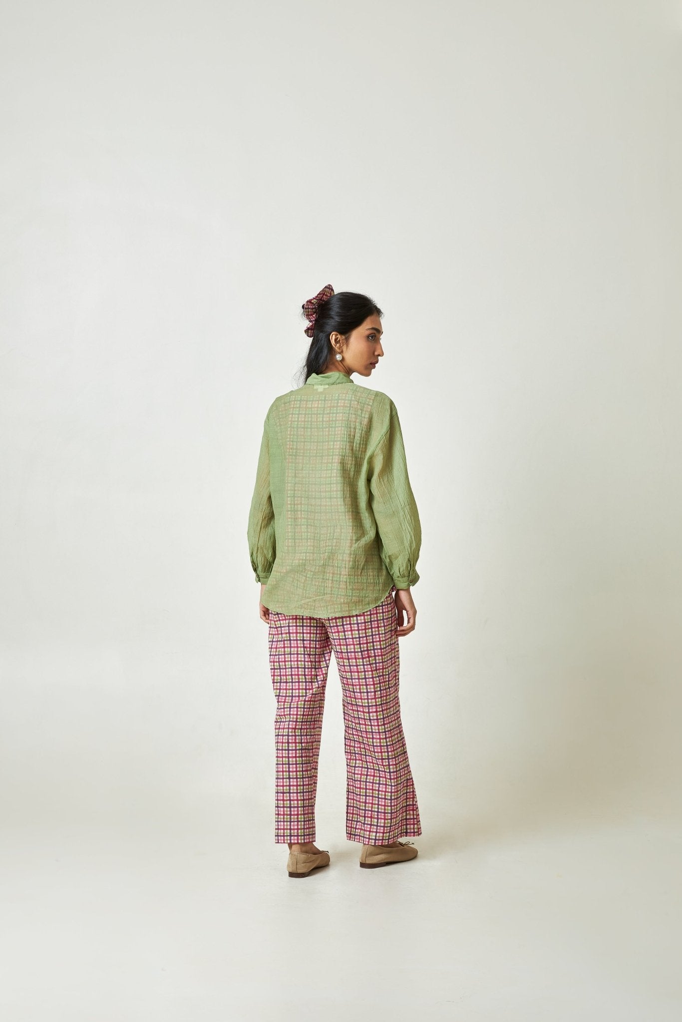 Pistachio Embroidered Shirt - CiceroniShirtPants and Pajamas