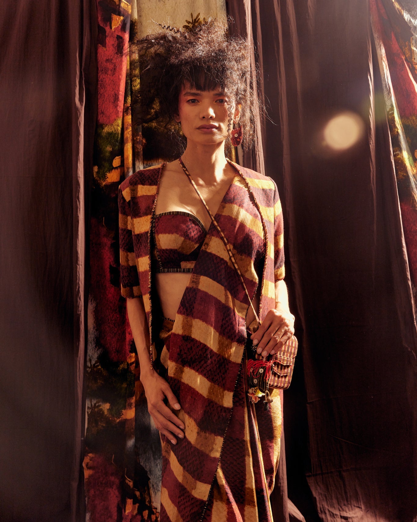 Plaid Saree - CiceroniSareeTil