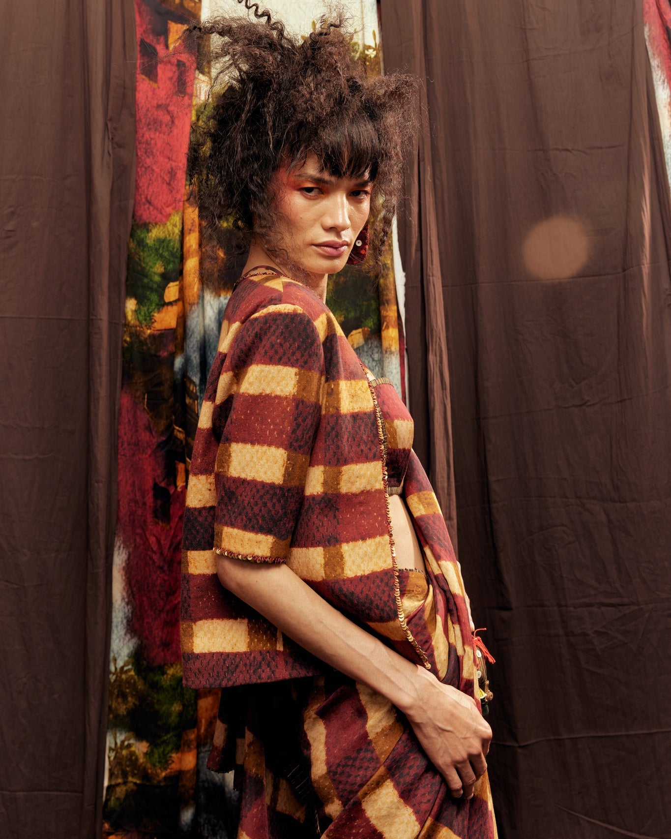 Plaid Saree - CiceroniSareeTil