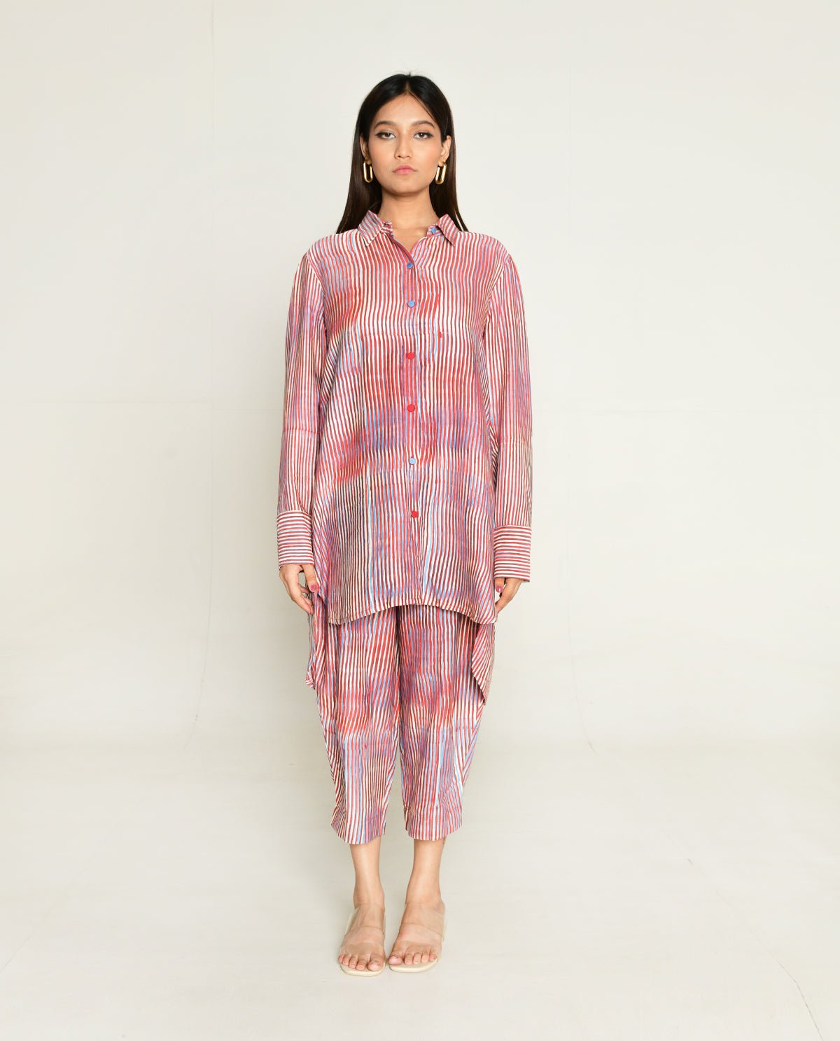 Plosky Cloud Shirt With Culottes Co-ord Set - CiceroniCo-ord SetRias Jaipur