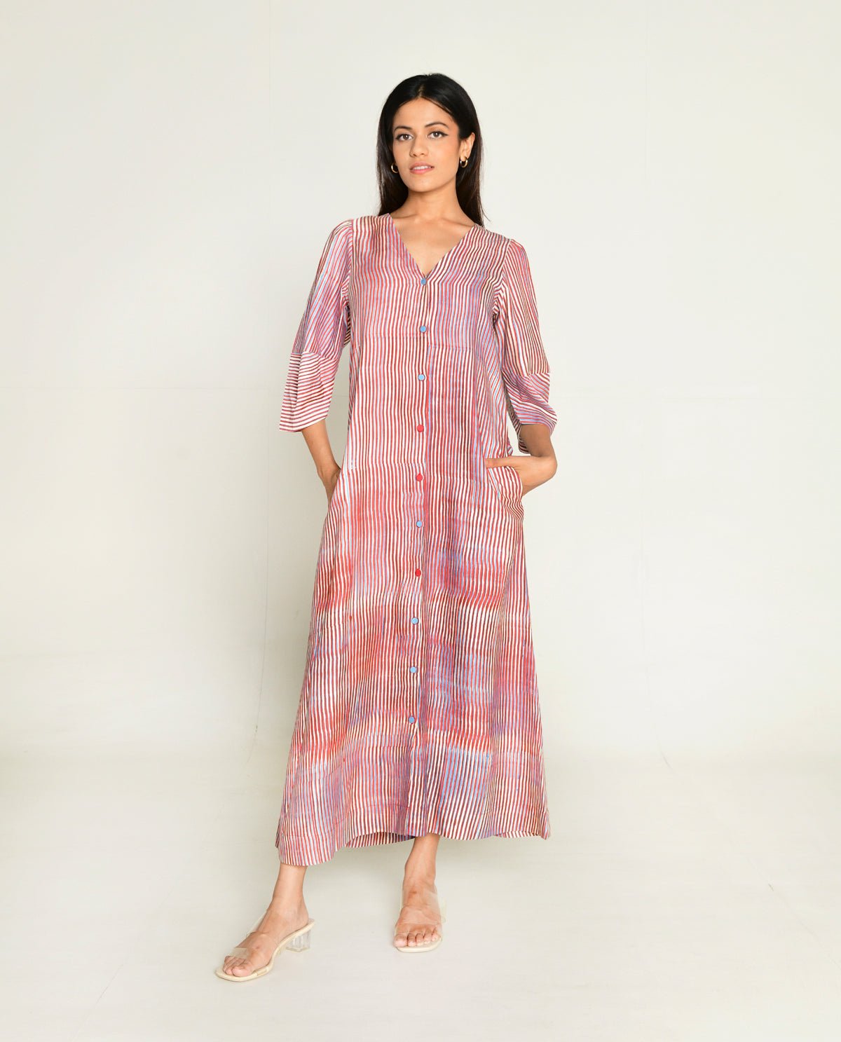 Plosky Cloud V-Neck Dress - CiceroniDressesRias Jaipur