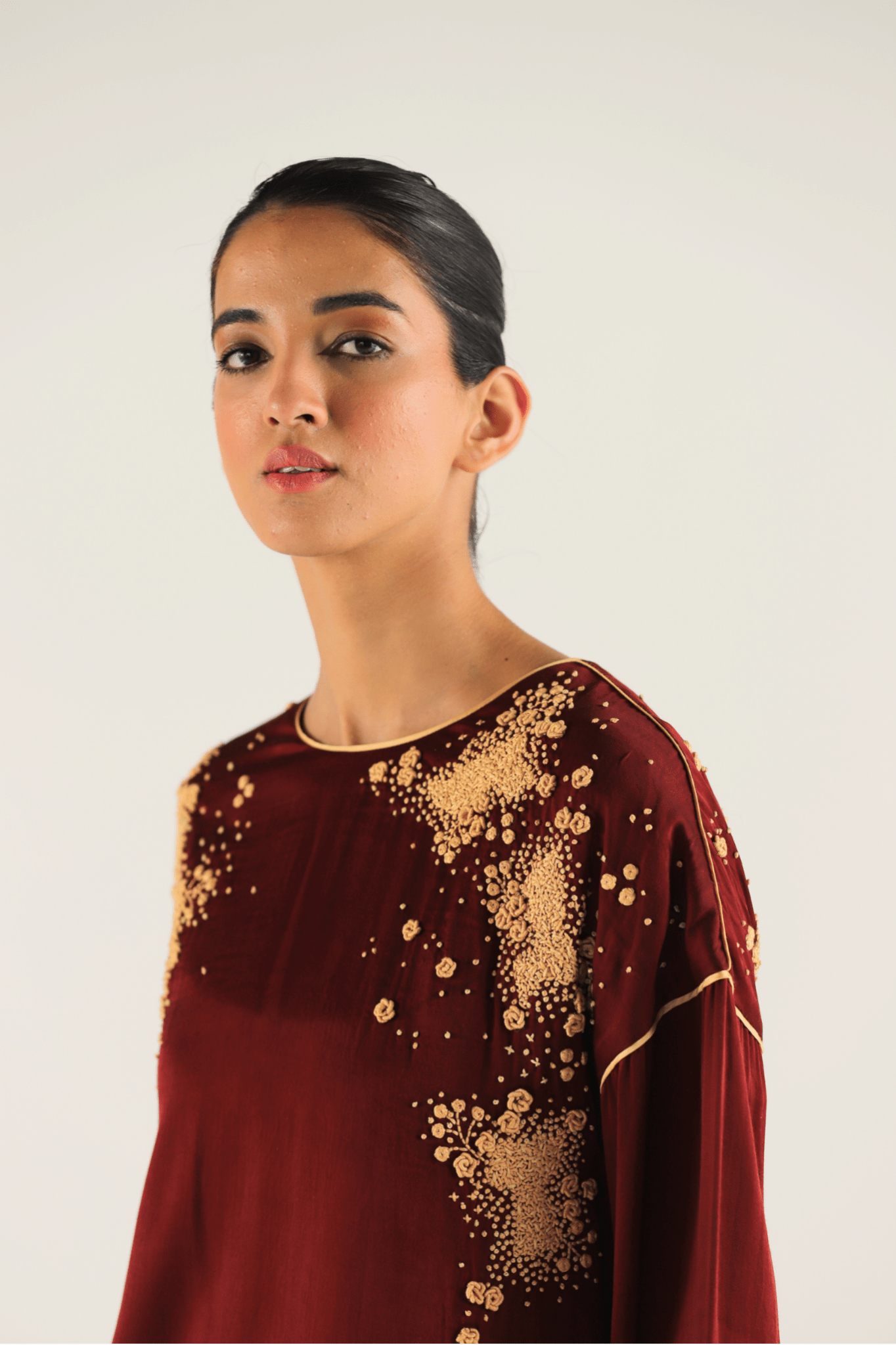 Plum Embroidered Boyfriend Kurta Set - CiceroniKurta Set, Festive WearTil