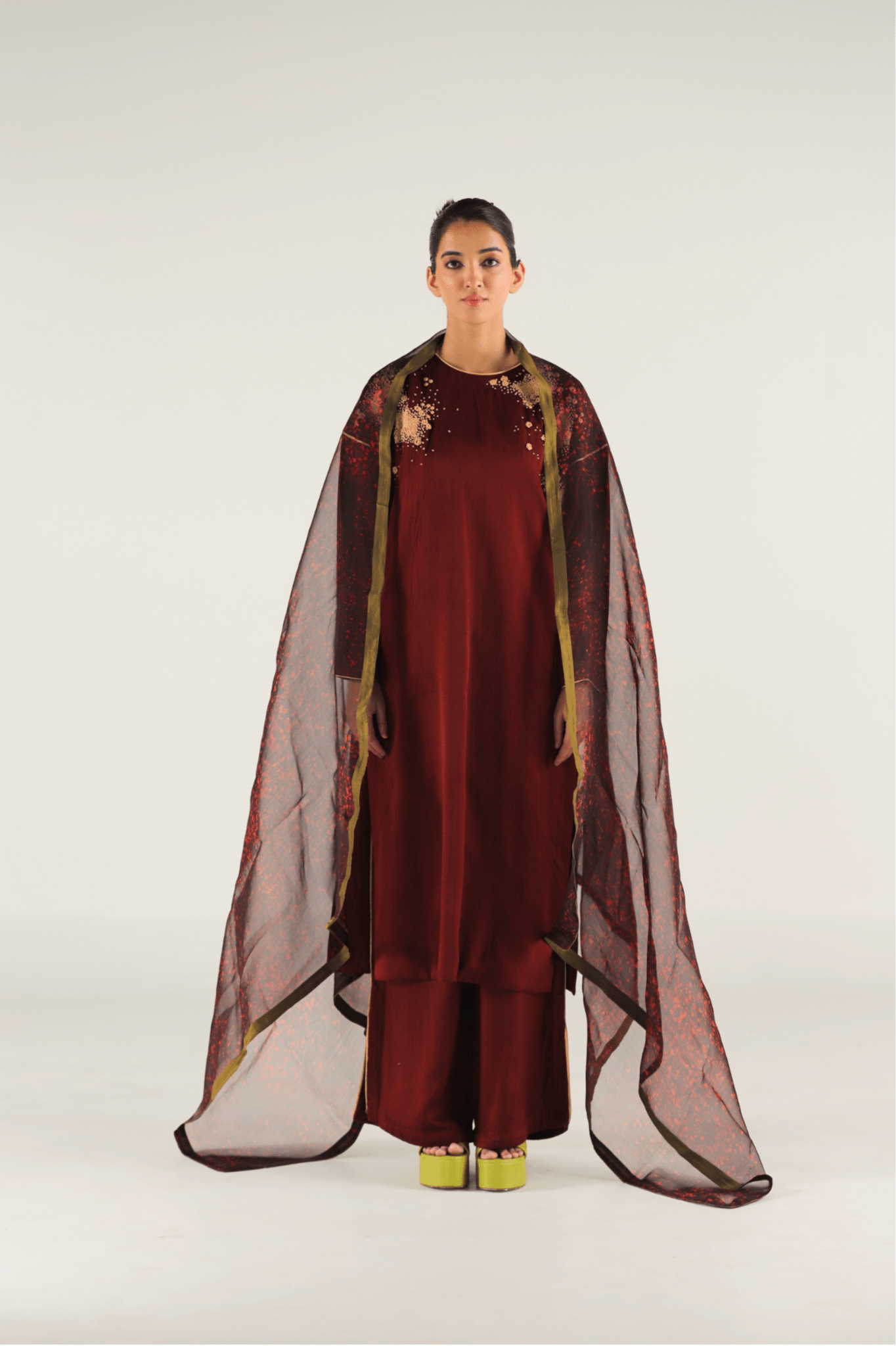 Plum Embroidered Boyfriend Kurta Set - CiceroniKurta Set, Festive WearTil