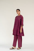 Plum Zainab Kurta (Set of 2) - CiceroniKurta Set, Festive WearNirjara