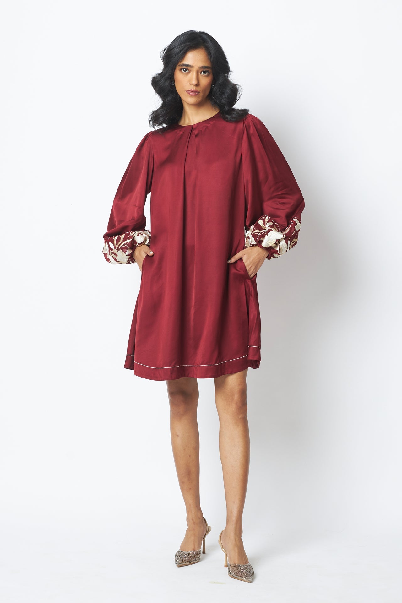 Poey - Sculpted Sleeve Shift Dress - CiceroniDressMadder Much