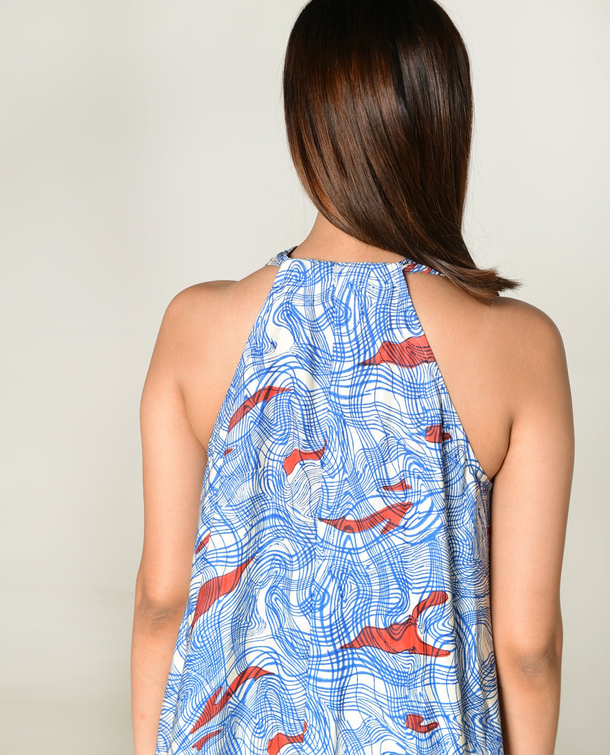 Ponzo Halter Neck Maxi Dress - CiceroniDressesRias Jaipur