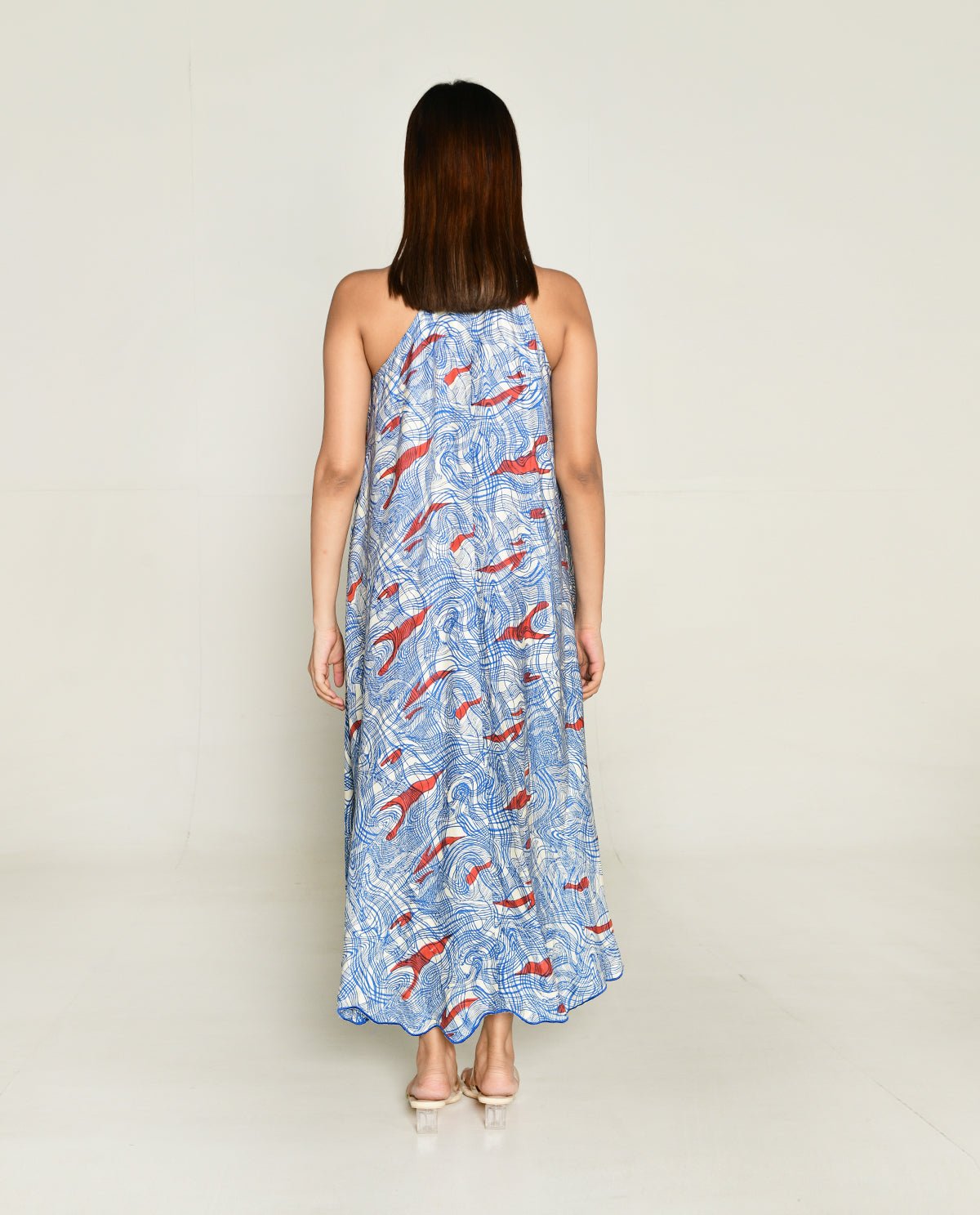 Ponzo Halter Neck Maxi Dress - CiceroniDressesRias Jaipur