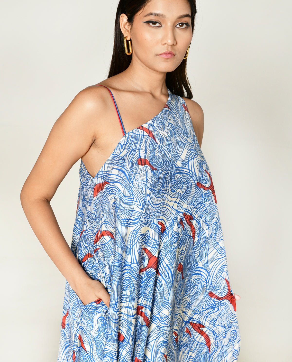 Ponzo One Shoulder Maxi Dress - CiceroniDressesRias Jaipur