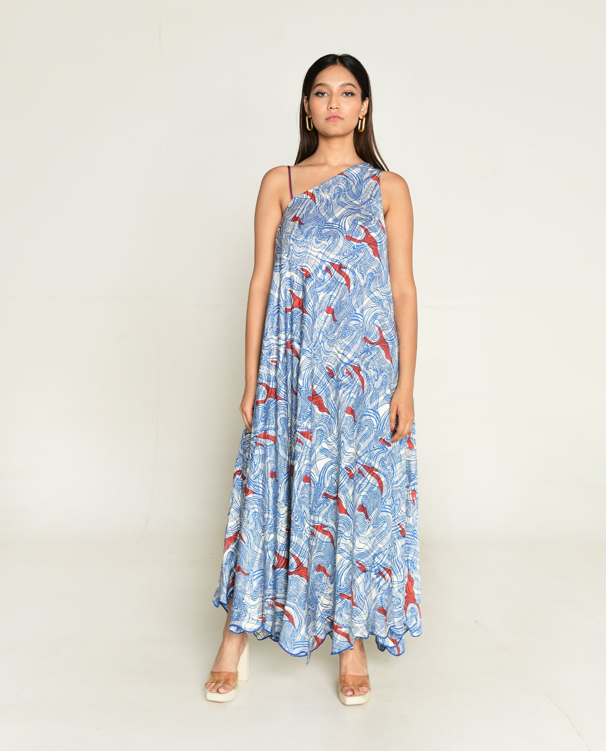 Ponzo One Shoulder Maxi Dress - CiceroniDressesRias Jaipur