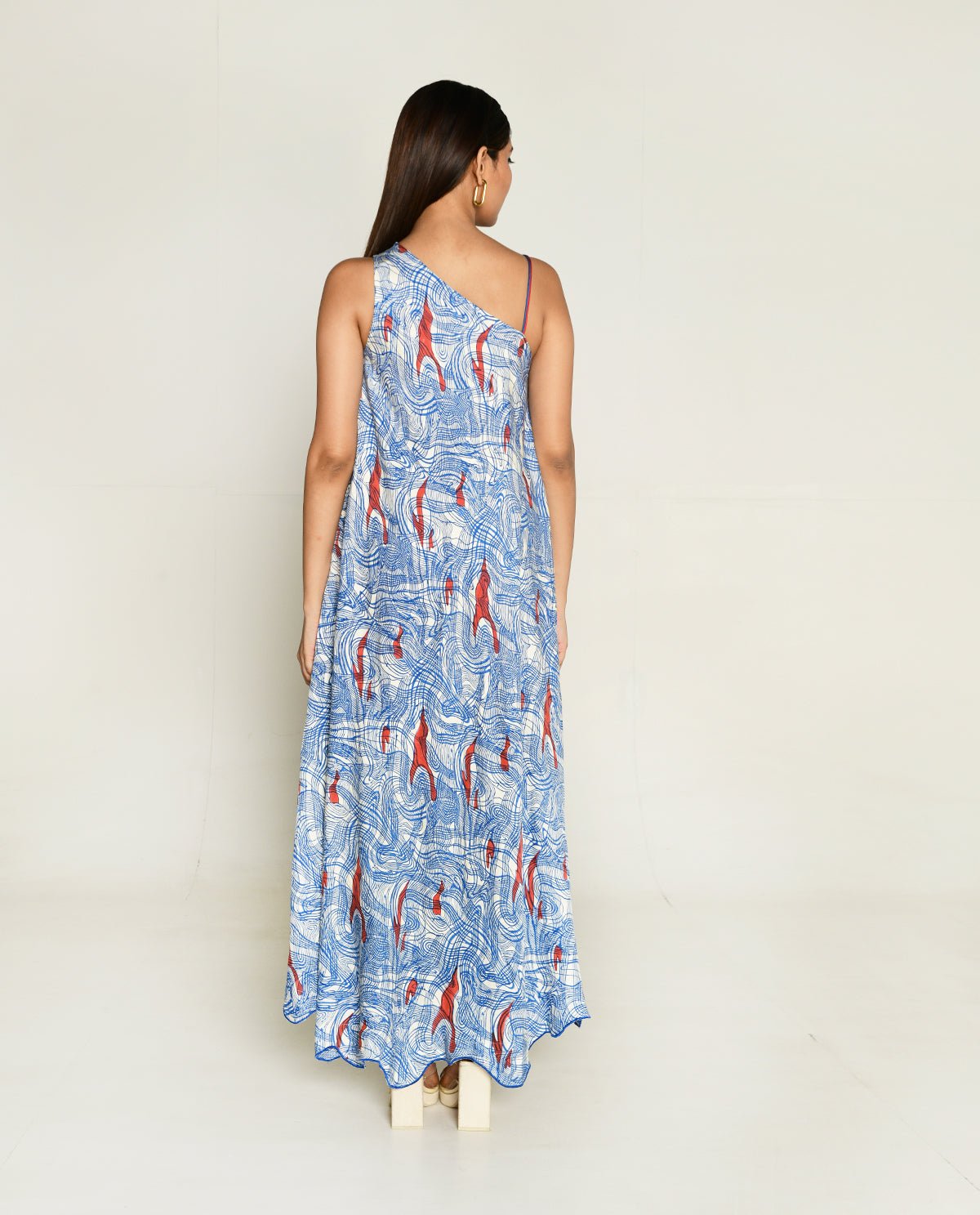 Ponzo One Shoulder Maxi Dress - CiceroniDressesRias Jaipur