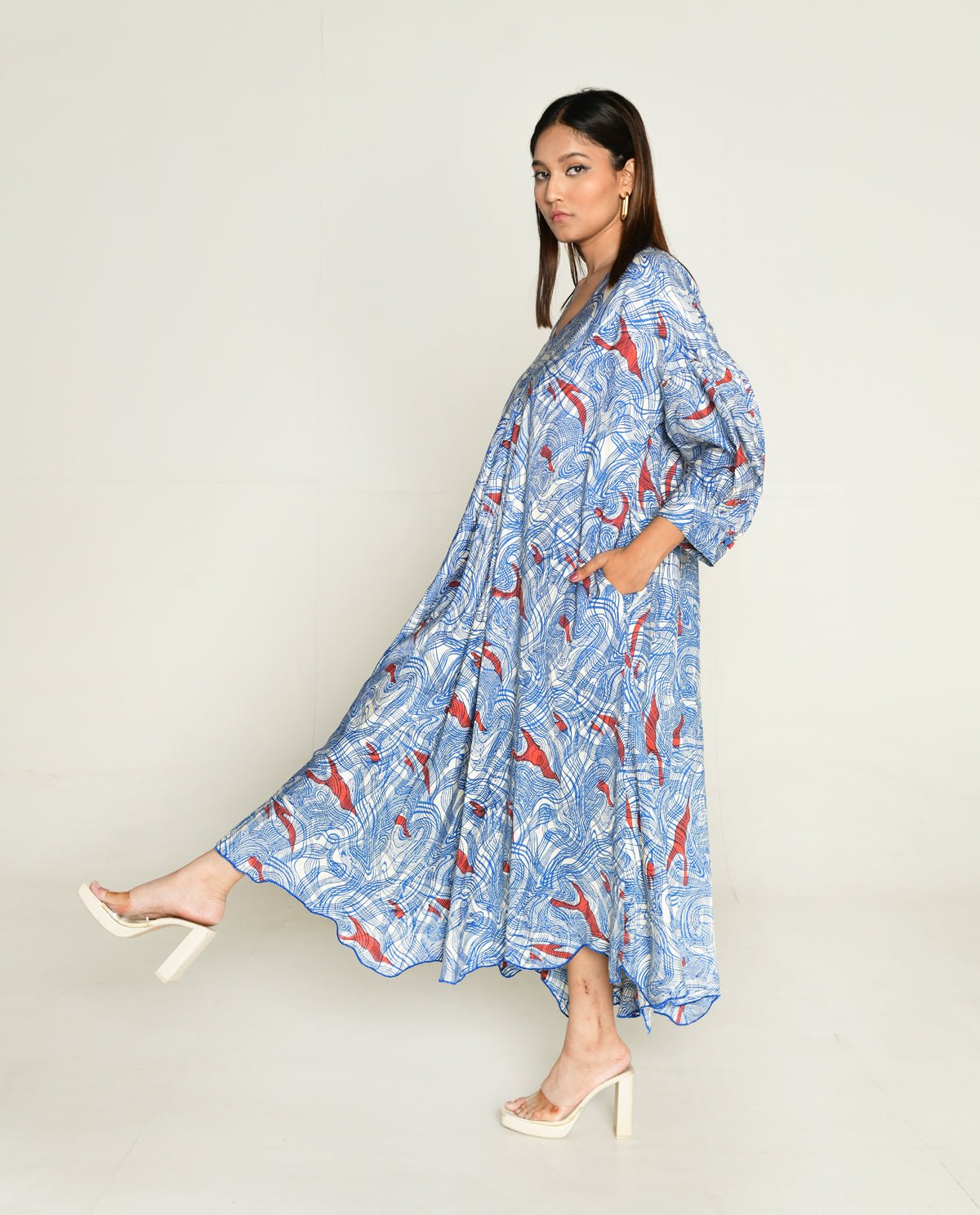 Ponzo Puff Sleeve Dress - CiceroniDressesRias Jaipur