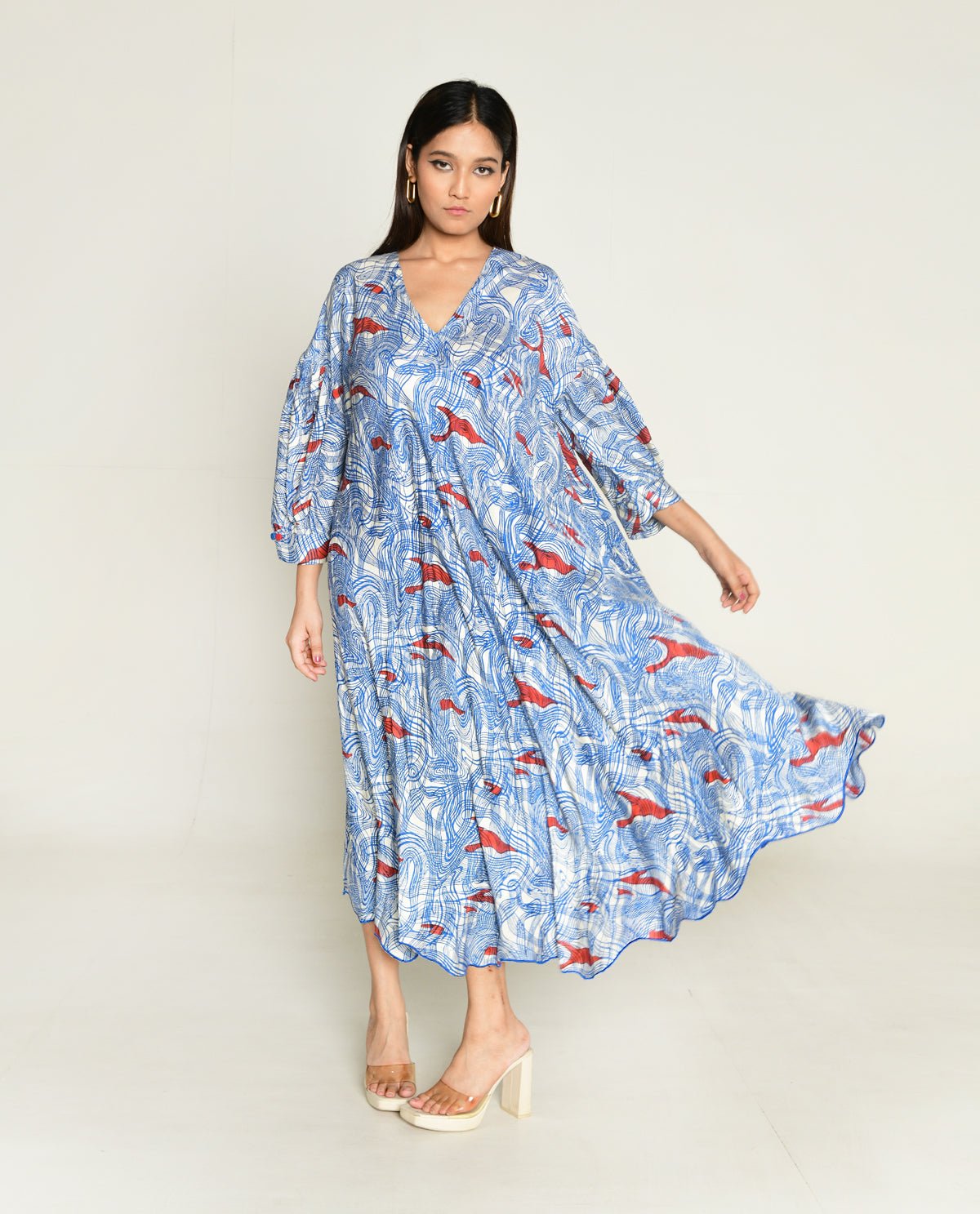 Ponzo Puff Sleeve Dress - CiceroniDressesRias Jaipur