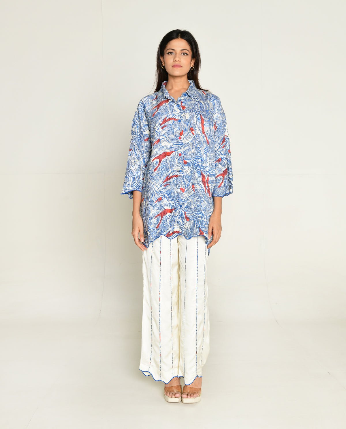 Ponzo Shirt With White Pants - CiceroniCo-ord SetRias Jaipur