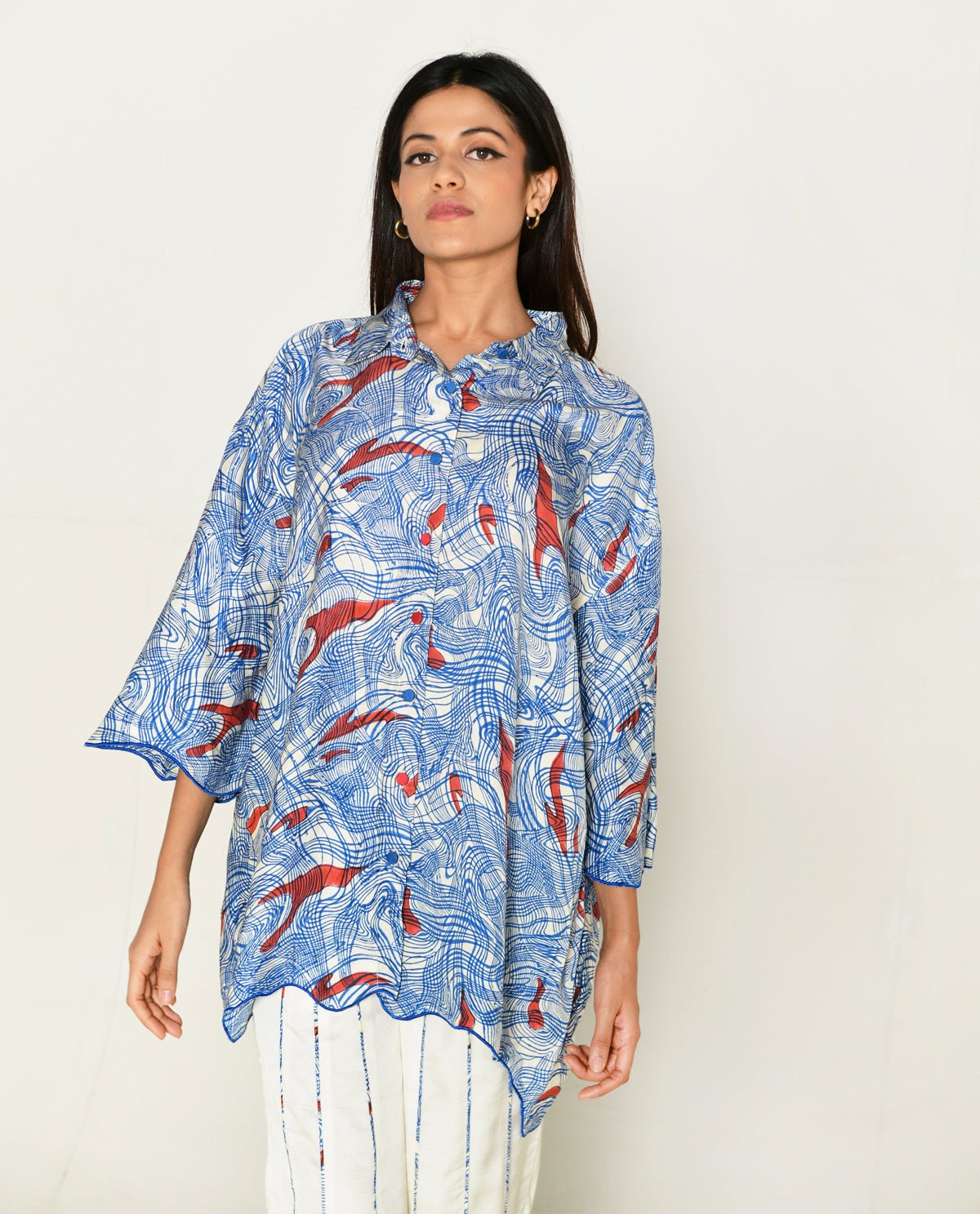 Ponzo Shirt With White Pants - CiceroniCo-ord SetRias Jaipur