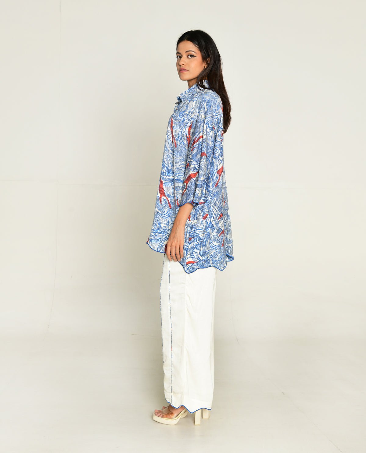 Ponzo Shirt With White Pants - CiceroniCo-ord SetRias Jaipur