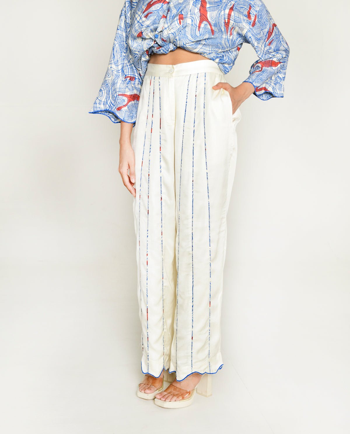 Ponzo White Pant - CiceroniPantsRias Jaipur