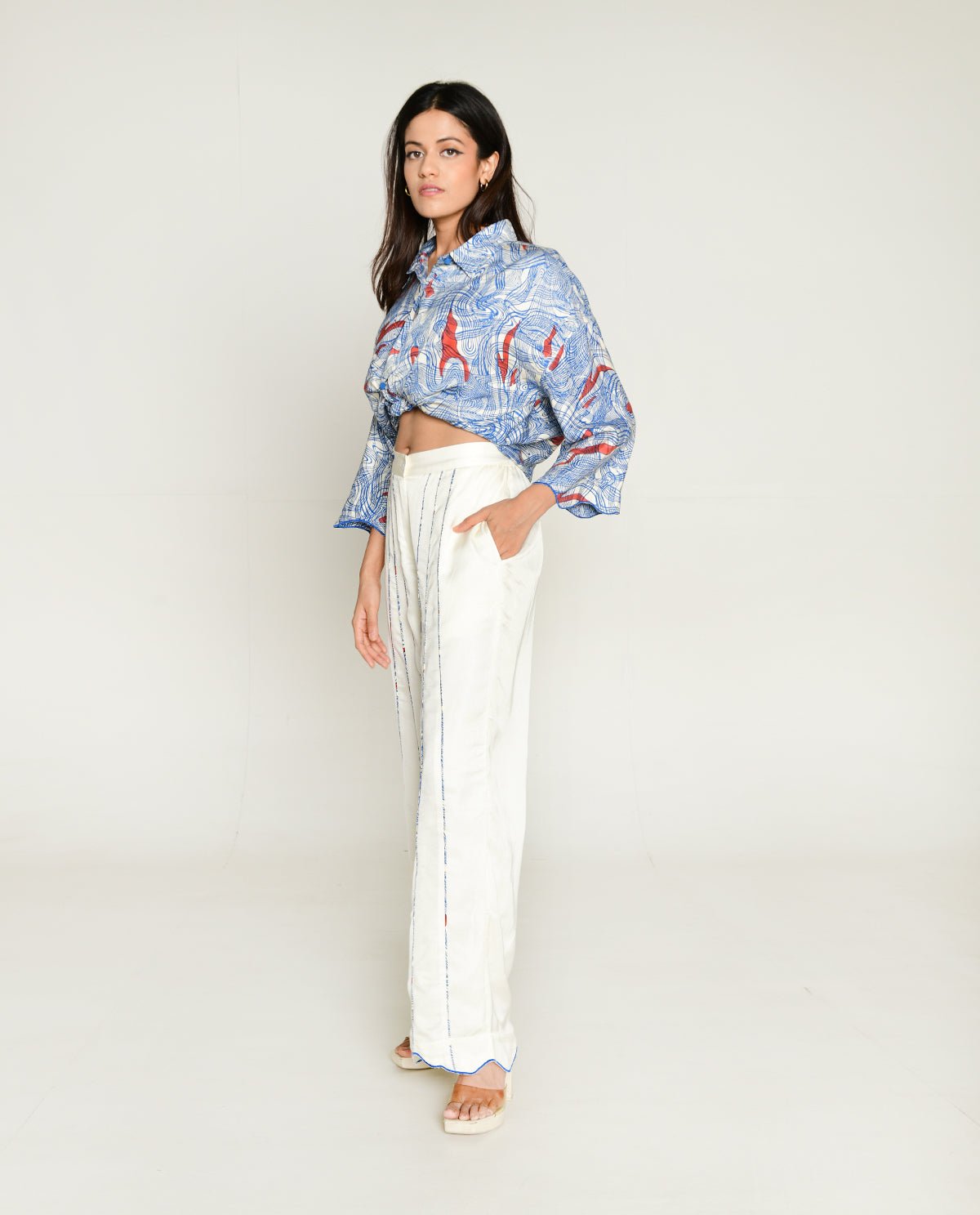 Ponzo White Pant - CiceroniPantsRias Jaipur