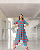 Poppy and Blue Stripe Kurta Set - CiceroniKurta Set, Everyday WearSilai Studio