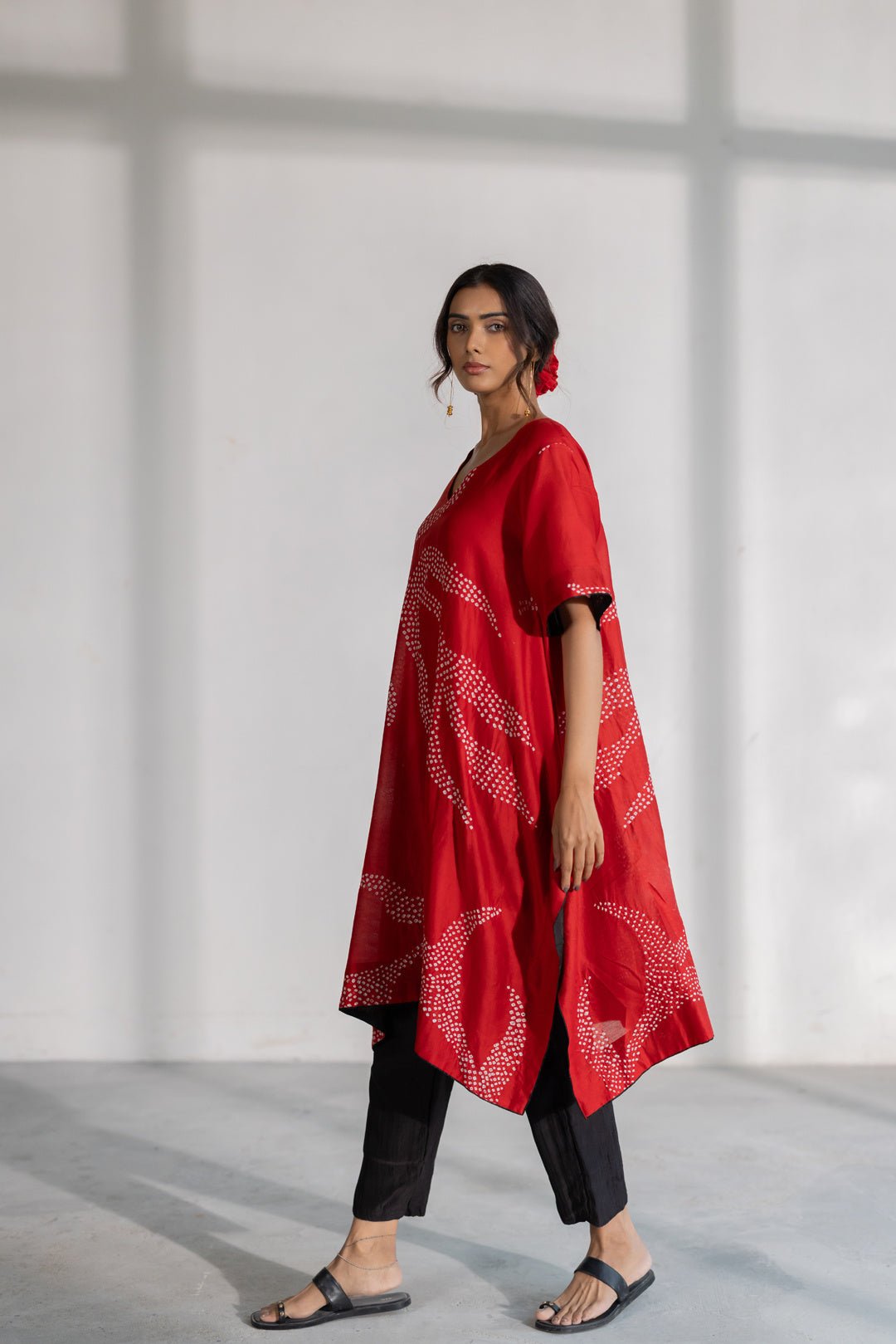 Poppy Fields Bandhani Kurta Set - CiceroniKurta SetSilai Studio