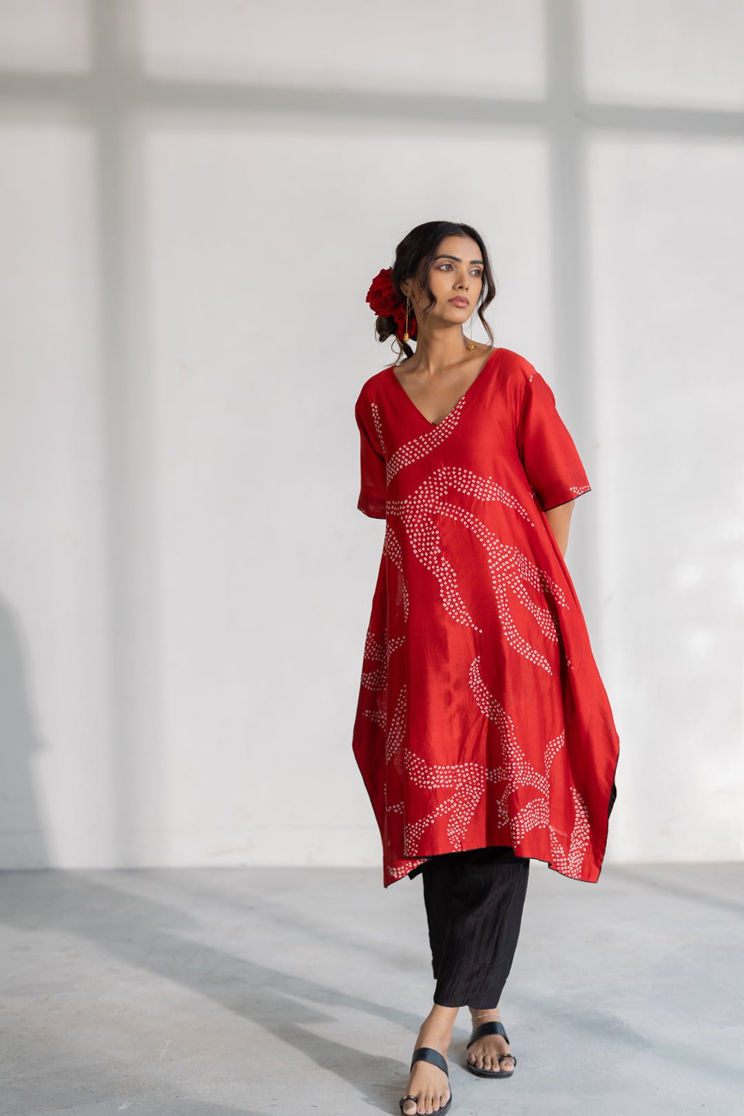Poppy Fields Bandhani Kurta Set - CiceroniKurta SetSilai Studio