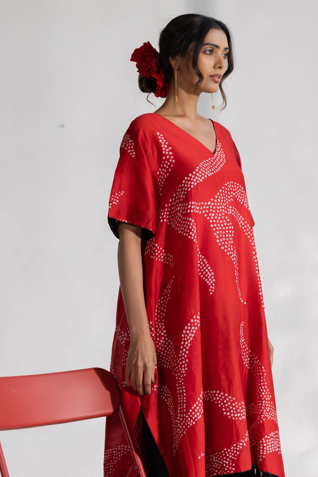 Poppy Fields Bandhani Kurta Set - CiceroniKurta SetSilai Studio