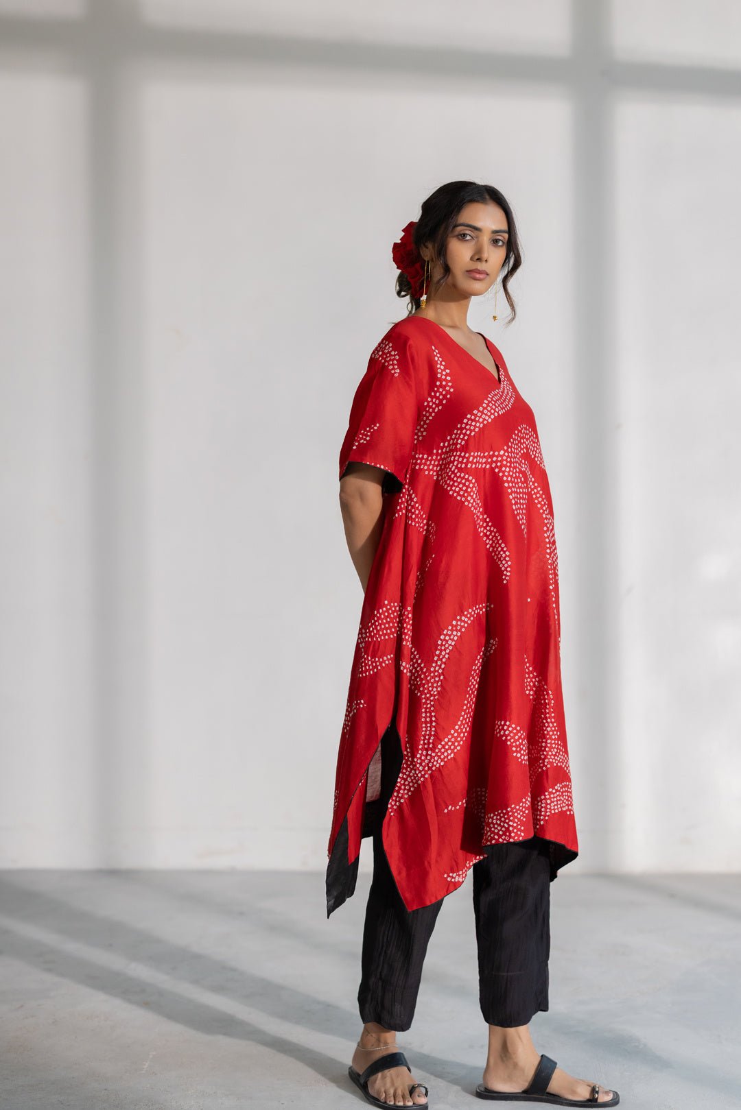 Poppy Fields Bandhani Kurta Set - CiceroniKurta SetSilai Studio