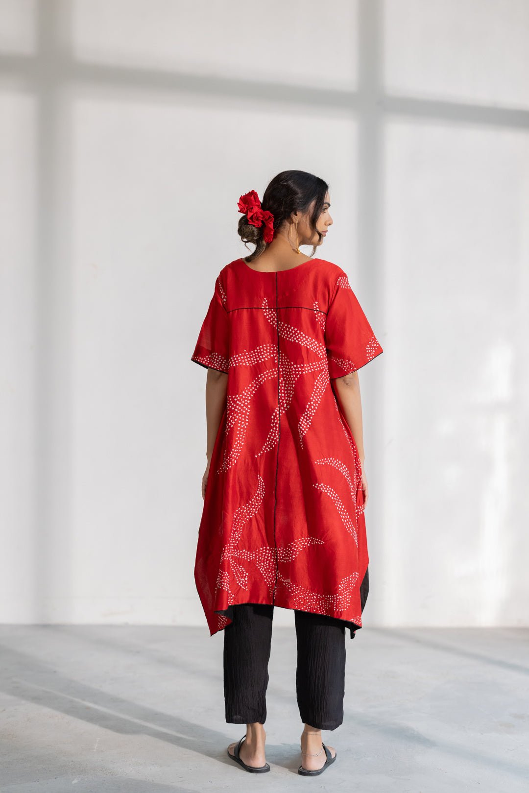 Poppy Fields Bandhani Kurta - CiceroniKurtaSilai Studio